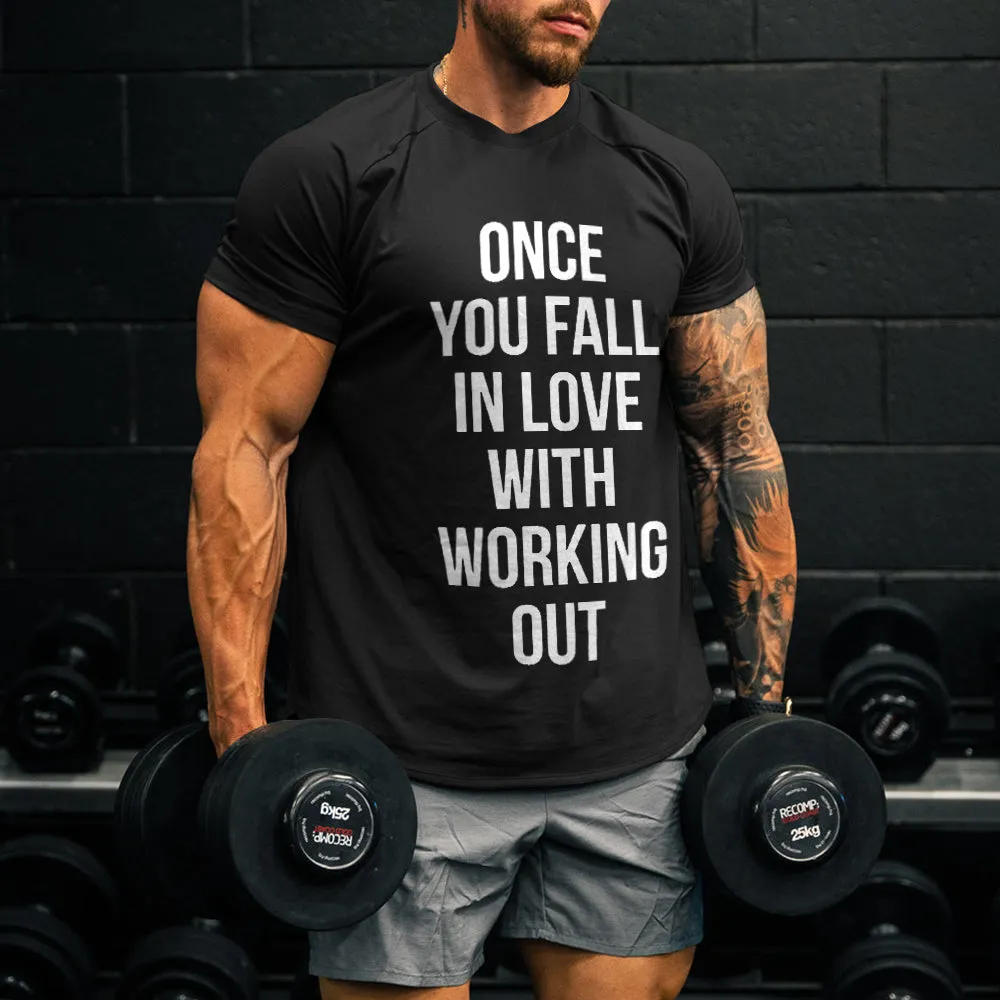 Once You Fall In Love With Working Out Printed Men's T-Shirt sold by Polyalien