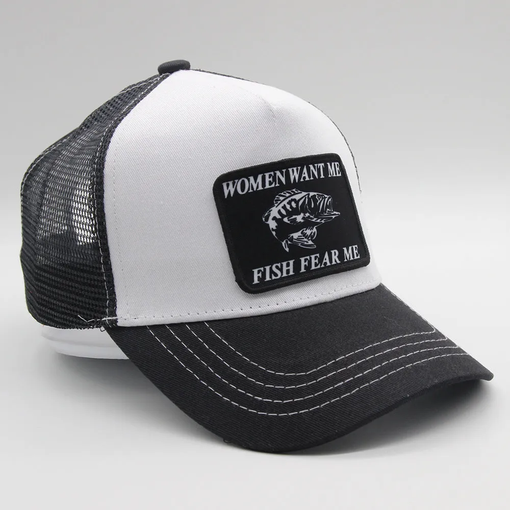 Casual Women Want Me Fish Fear Me Baseball Cap sold by Polyalien product image thumbnail 4