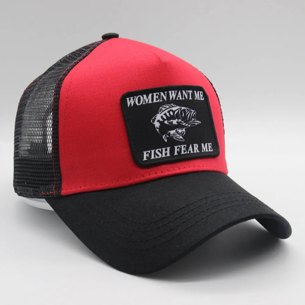Casual Women Want Me Fish Fear Me Baseball Cap sold by Polyalien product image thumbnail 3
