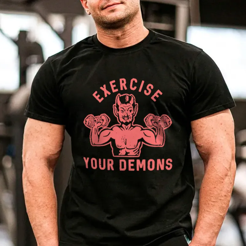 Exercise Your Demons Printed Men's T-shirt sold by Polyalien