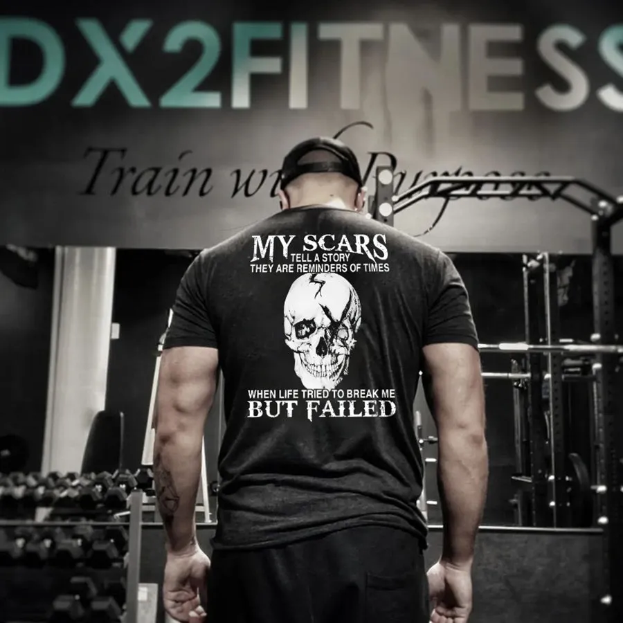 My Scars Tell A Story They Are Reminders Of Times Printed Men's T-shirt sold by Polyalien