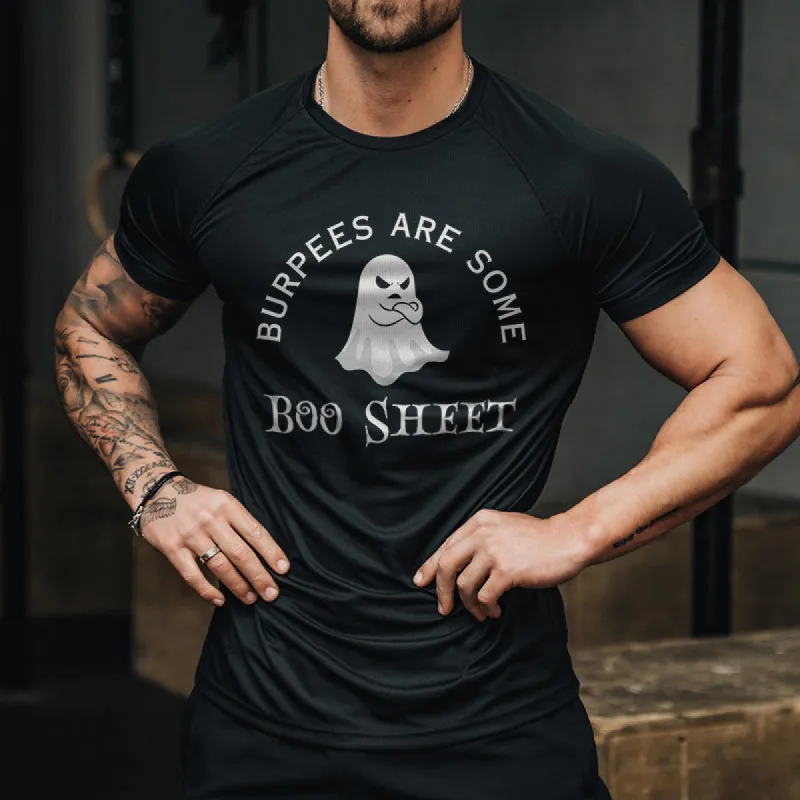 Burpees Are Some Boo Sheet Printed Men's T-shirt sold by Polyalien