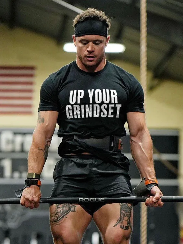 Up Your Grindset Printed Men's T-shirt sold by Polyalien