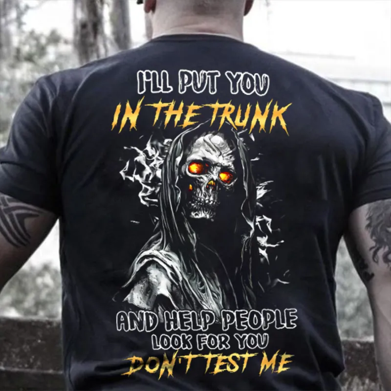 Viking I'll Put You In The Trunk And Help People Look For You Printed Men's T-shirt sold by Polyalien
