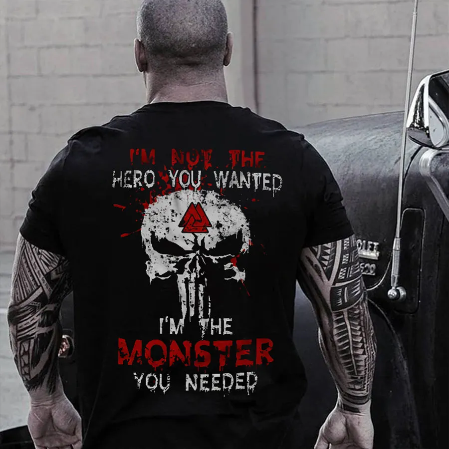 Viking I'm Not The Hero You Wanted Printed Men's T-shirt sold by Polyalien