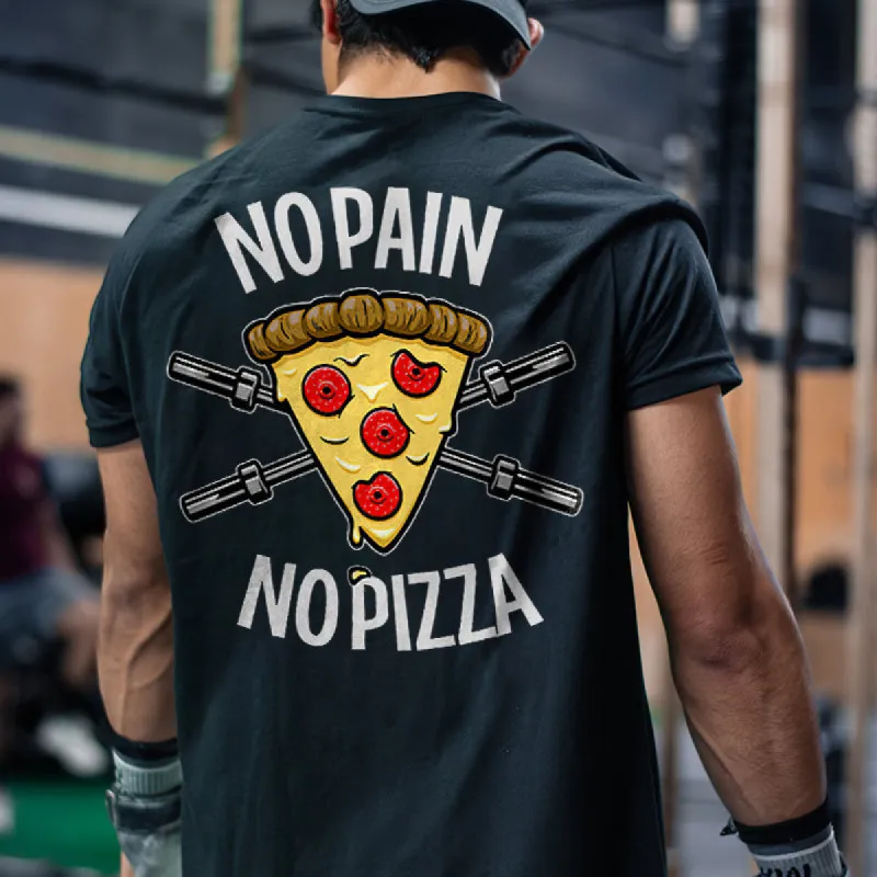 No Pain No Pizza Printed Men's T-shirt sold by Polyalien
