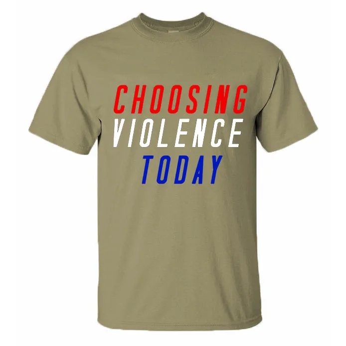 Choosing Violence Today Printed Men's T-shirt sold by Polyalien product image thumbnail 3