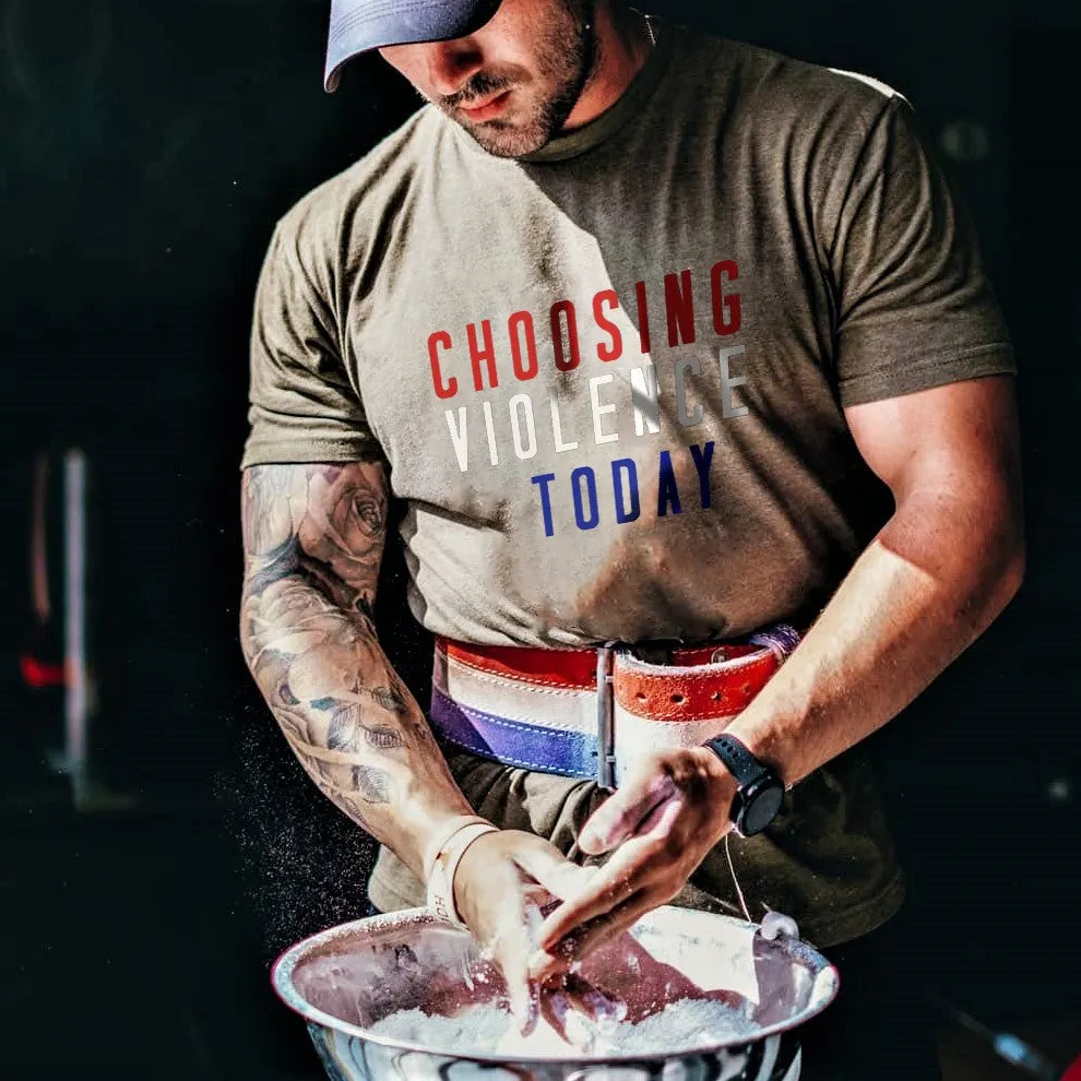 Choosing Violence Today Printed Men's T-shirt sold by Polyalien product image thumbnail 2