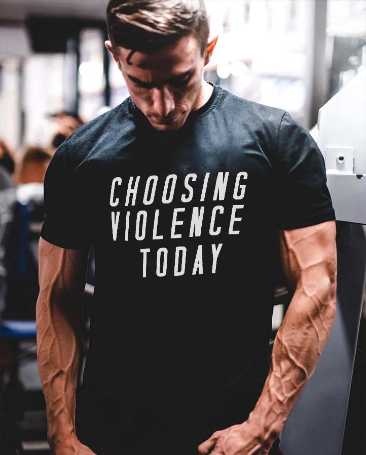 Choosing Violence Today Printed Men's T-shirt sold by Polyalien