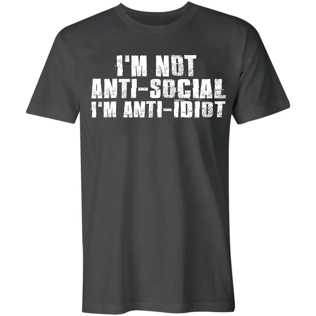 I'm Not Anti-Social, I'm Anti-Idiot Printed Men's T-shirt sold by Polyalien product image thumbnail 5