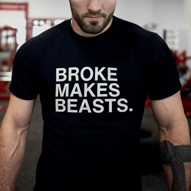 Broke Makes Beasts Printed Men's T-shirt sold by Polyalien