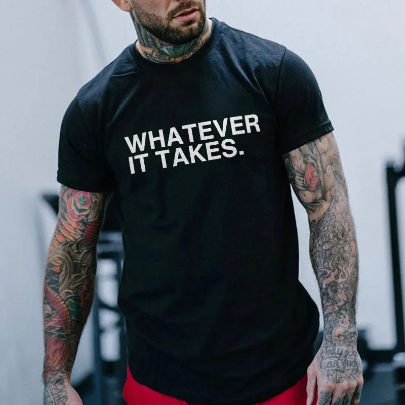 Whatever It Takes Printed Men's T-shirt sold by Polyalien product image thumbnail 2