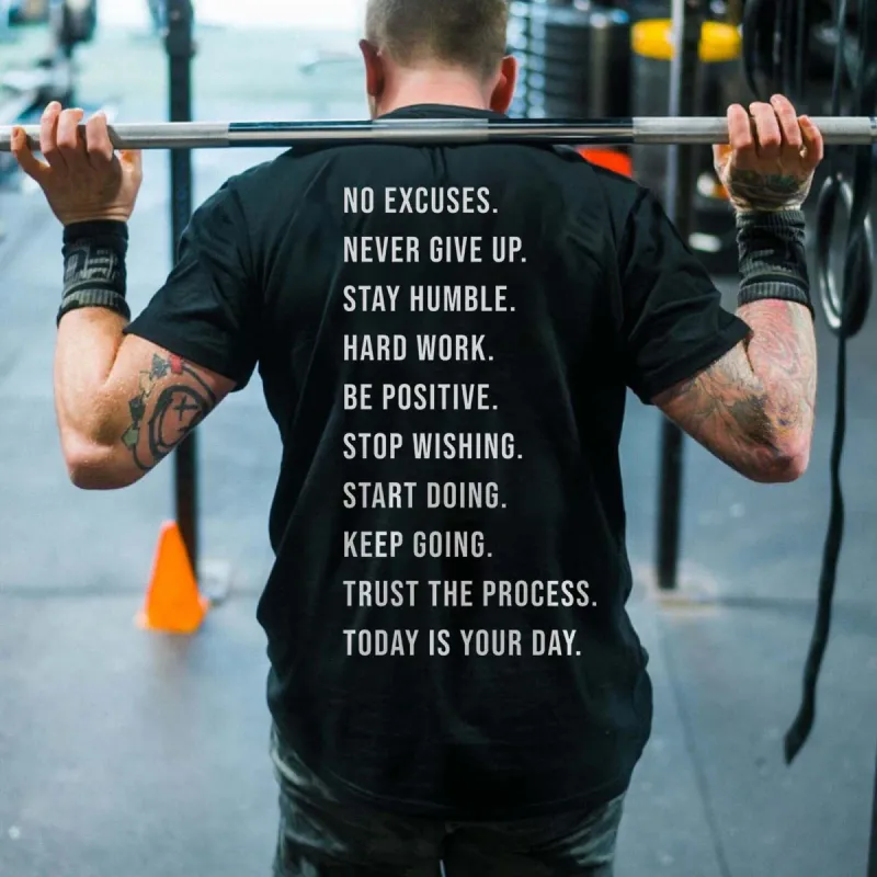 No Excuses Printed Men's T-shirt sold by Polyalien