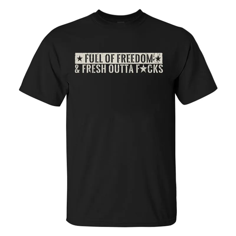 Full Of Freedom & Fresh Outta Fucks Printed Men's T-shirt sold by Polyalien product image thumbnail 2