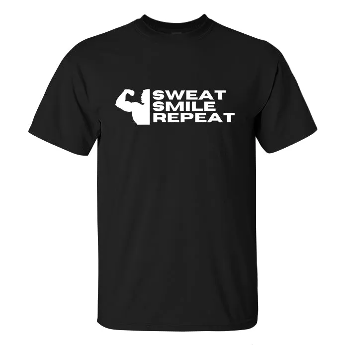 Sweat Smile Repeat Printed Men's T-shirt sold by Polyalien product image thumbnail 2