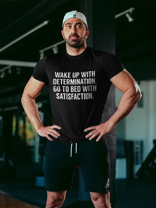 Wake Up With Determination Printed Men's T-shirt sold by Polyalien
