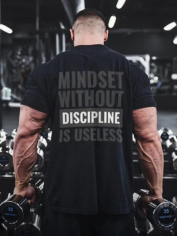 Mindset Without Discipline Is Useless Printed Men's T-shirt sold by Polyalien