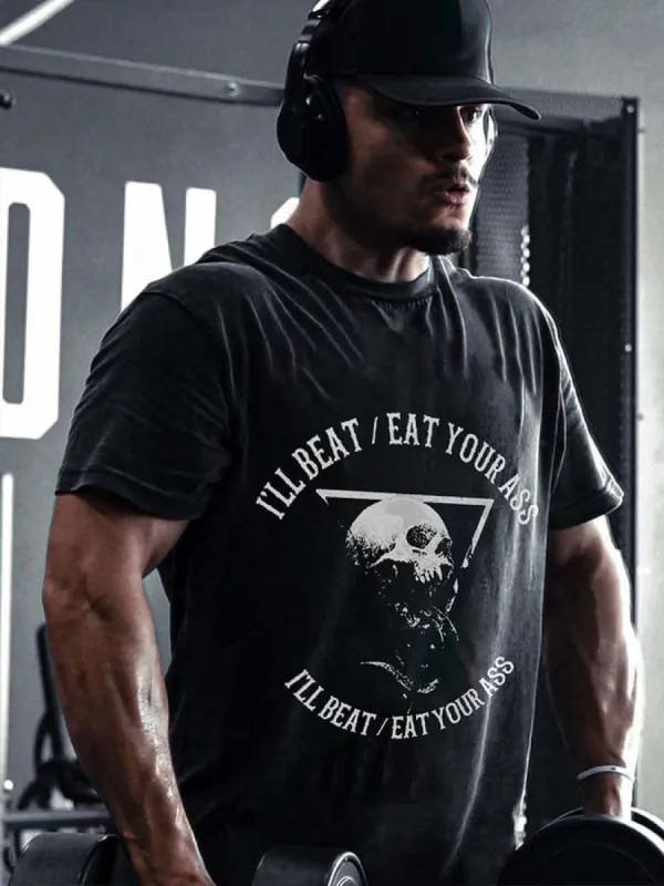 I'll Beat / Eat Your Ass Printed Men's T-shirt sold by Polyalien