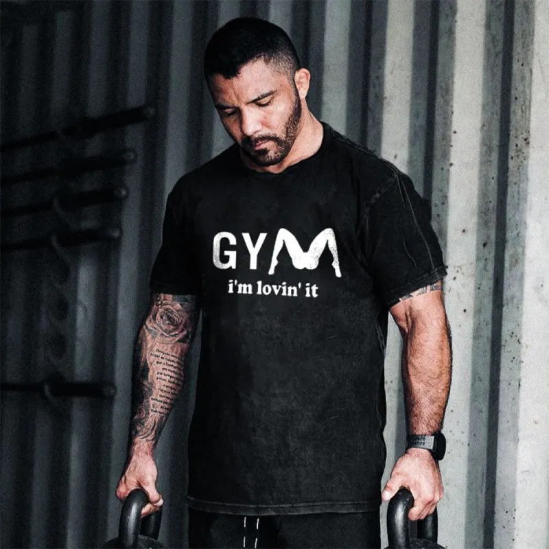 GYM I'm Lovin' It Printed Men's T-shirt sold by Polyalien