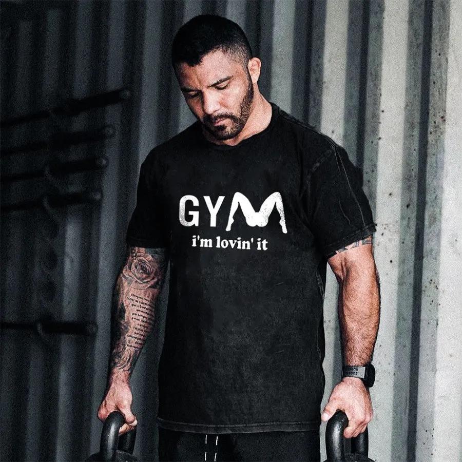 GYM I'm Lovin' It Printed Men's T-shirt sold by Polyalien