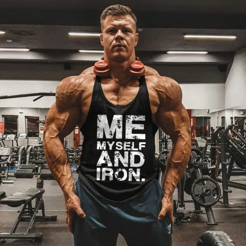 Me Myself And Iron Printed Men's Tank Top sold by Polyalien
