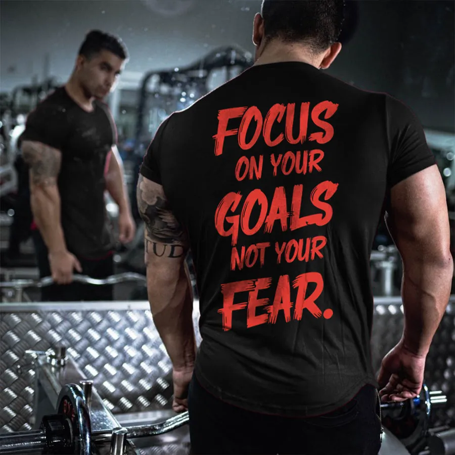 Focus On Your Goals Not Your Fear Printed Men's T-shirt sold by Polyalien