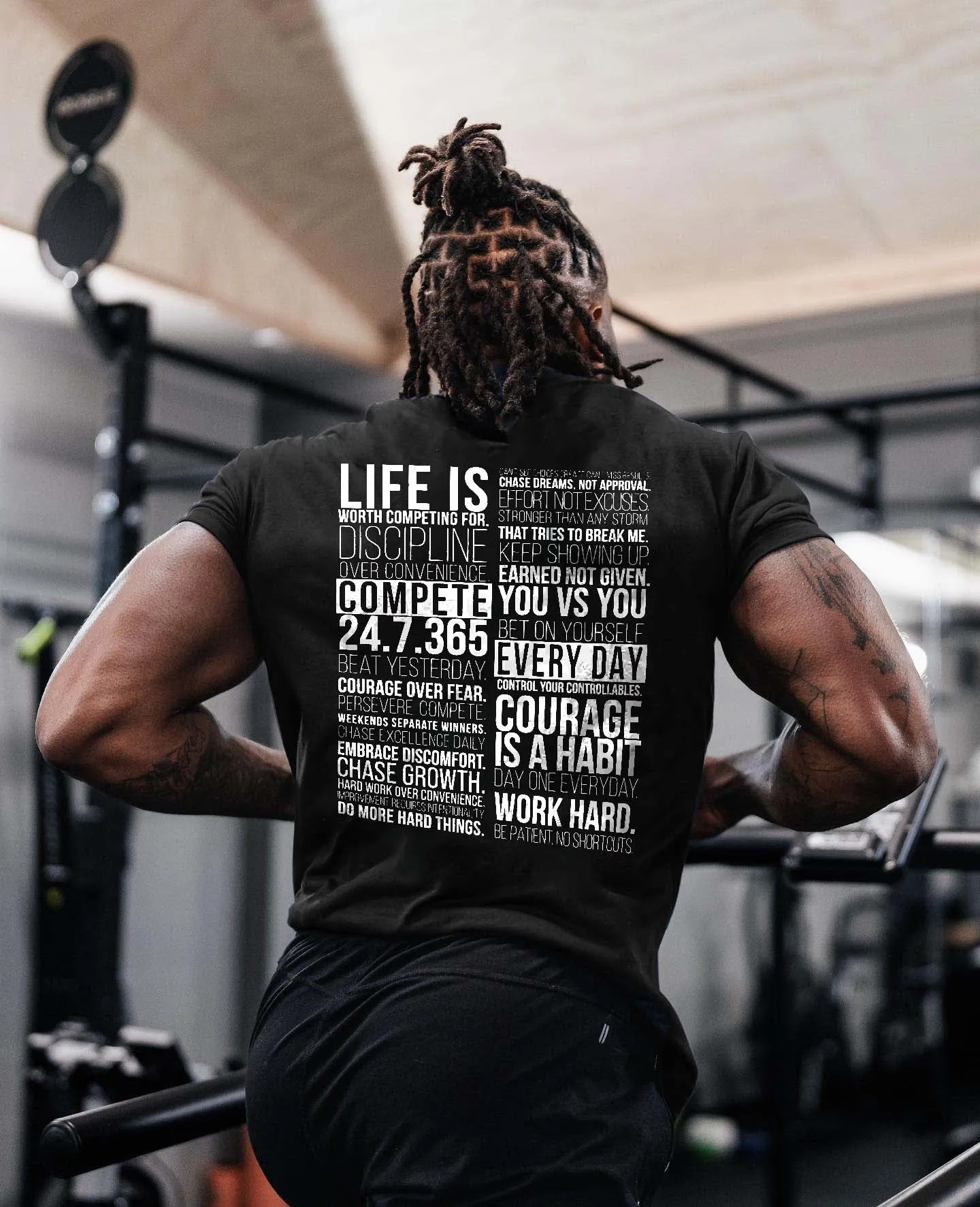 Life Is Worth Competing For Printed Men's T-shirt sold by Polyalien