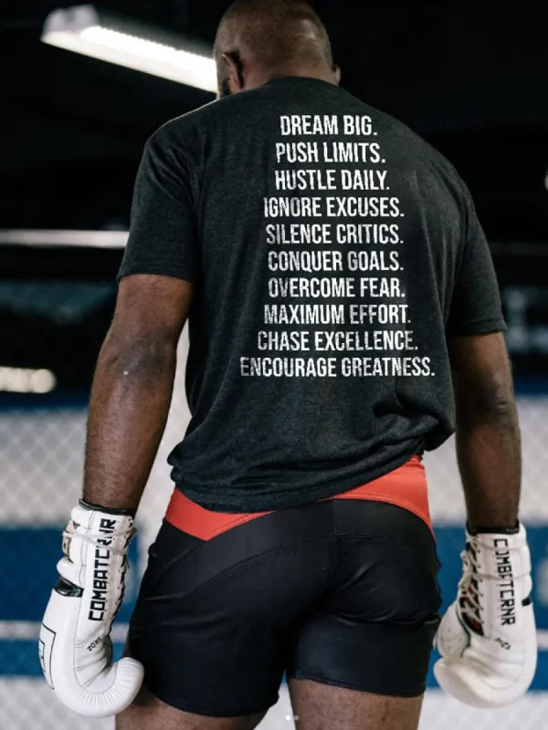 Dream Big. Push Limits Printed Men's T-shirt sold by Polyalien