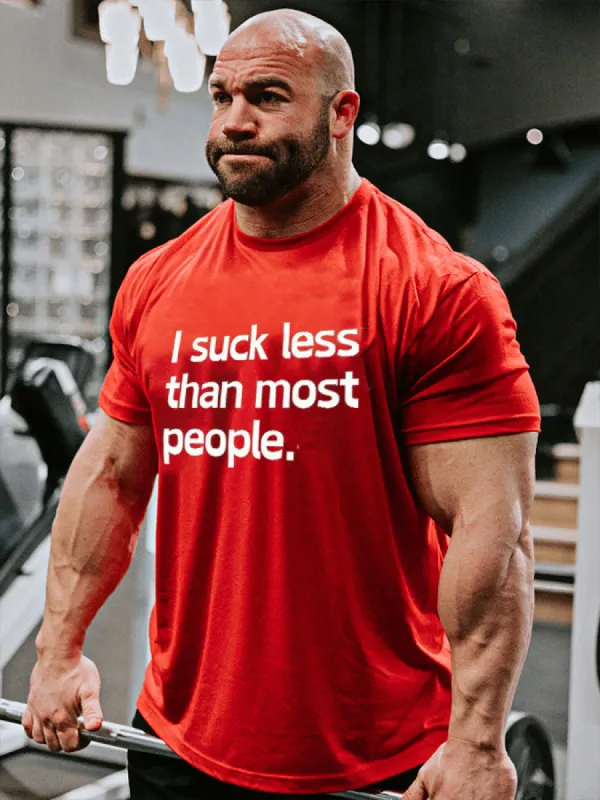 I Suck Less Than Most People Printed Men's T-shirt made by Polyalien