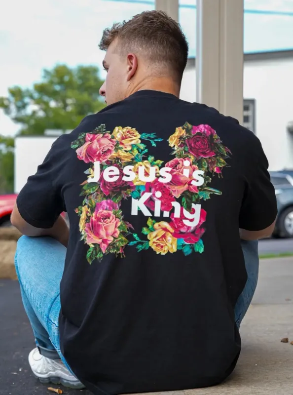 Jesus Is King Printed Men's T-shirt sold by Polyalien