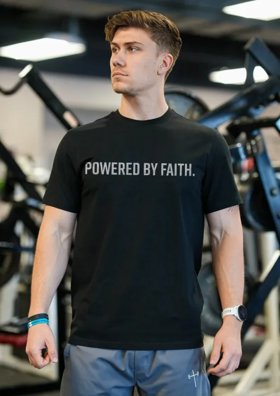 Powered By Faith Printed Men's T-shirt sold by Polyalien