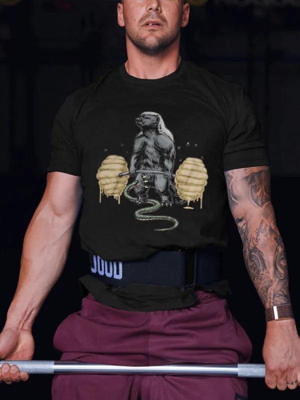 Weightlifting Printed Men's T-shir sold by Polyalien