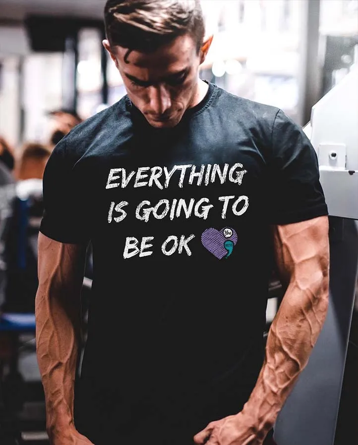 Everything Is Going To Be Ok Printed Men's T-shir sold by Polyalien