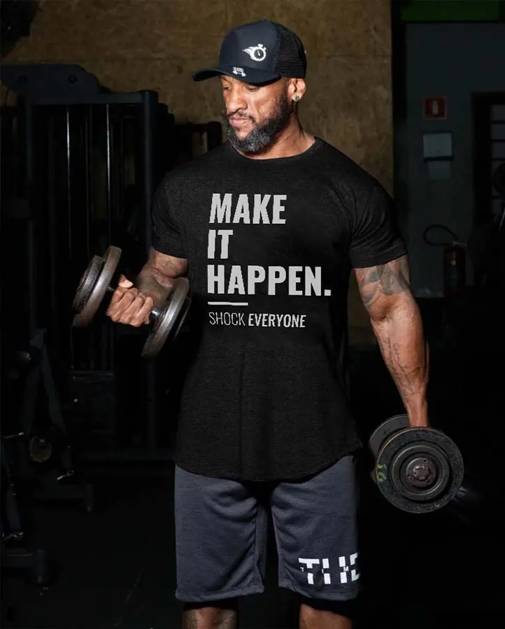 Make It Happen Printed Men's T-shirt sold by Polyalien