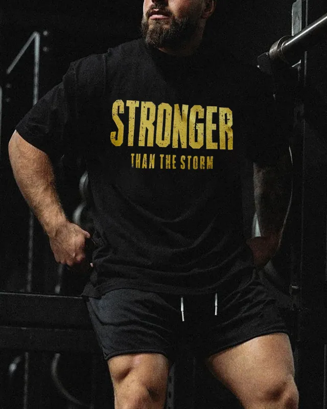 Stronger Than The Storm Printed Men's T-shirt made by Polyalien