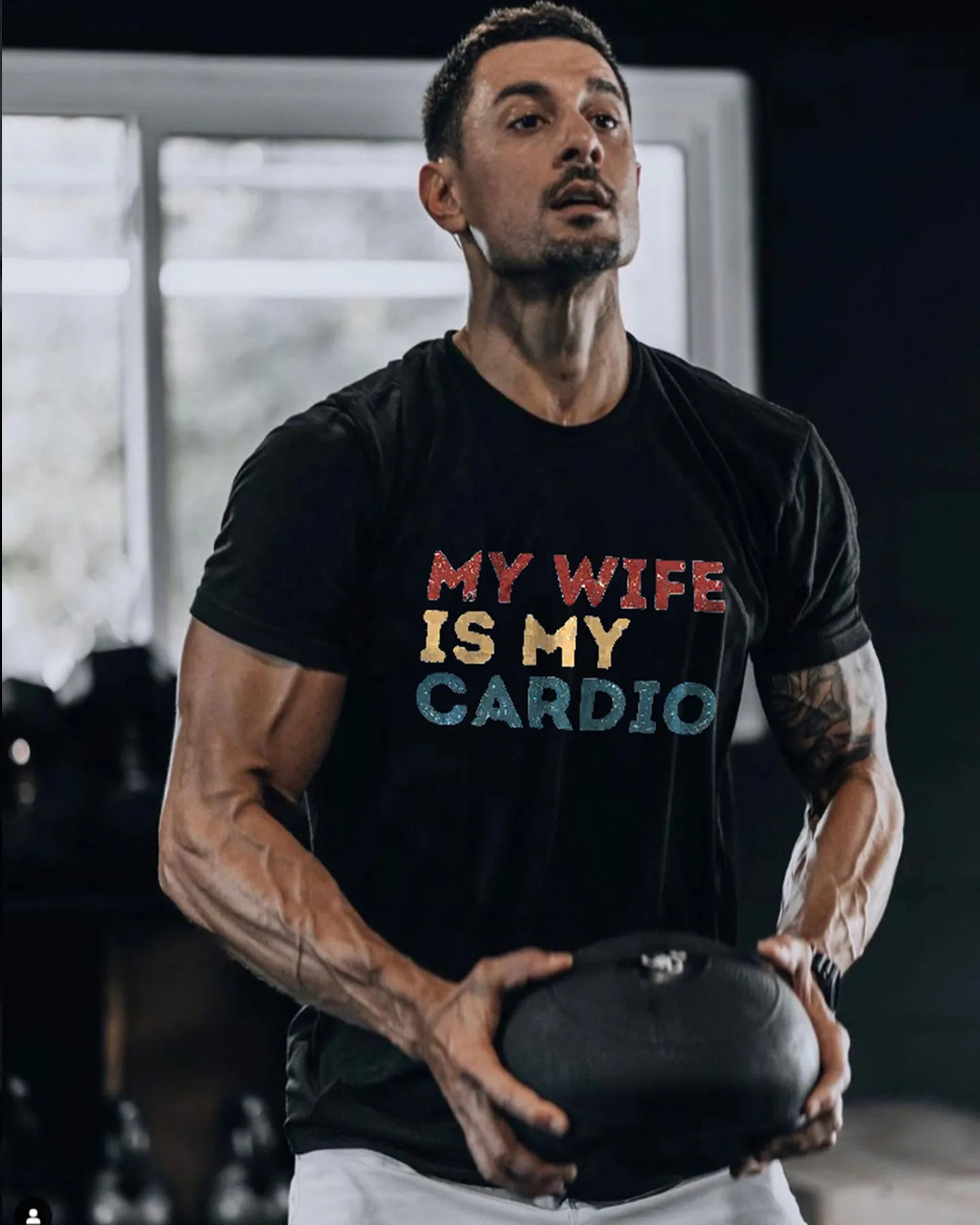 My Wife Is My Cardio Printed Men's T-shir sold by Polyalien
