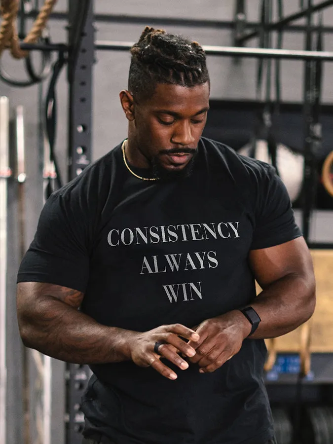 Consistency Always Win Printed Men's T-shirt sold by Polyalien