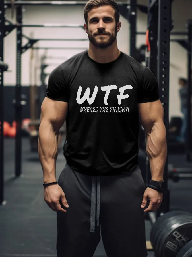 Wtf Wheres The Finish?! Printed Men's T-shirt sold by Polyalien product image thumbnail 3