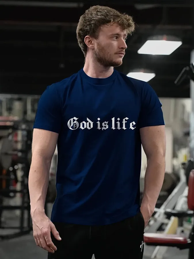 God Is Life Printed Men's T-shirt sold by Polyalien