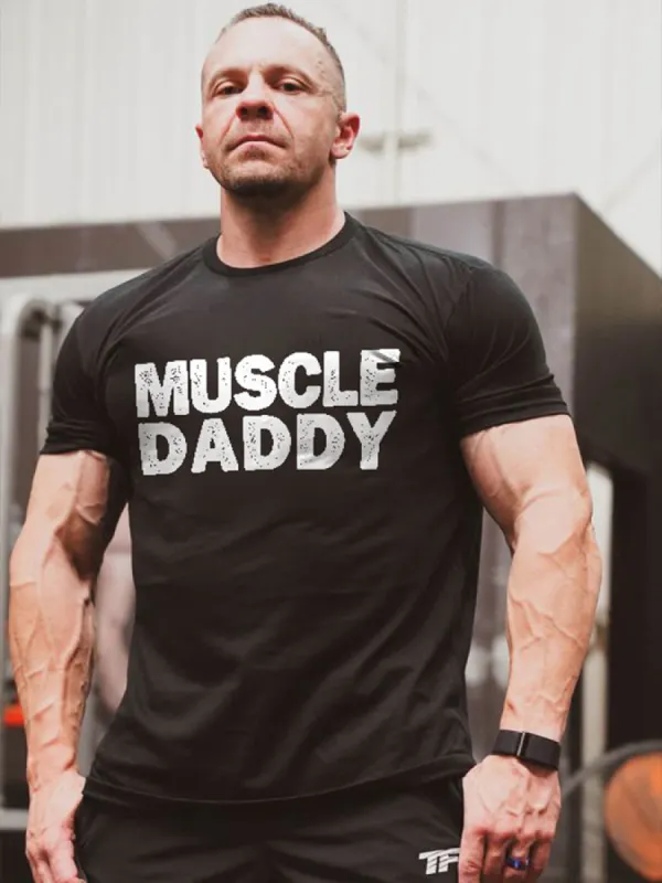 Muscle Daddy Printed Men's T-shirt sold by Polyalien