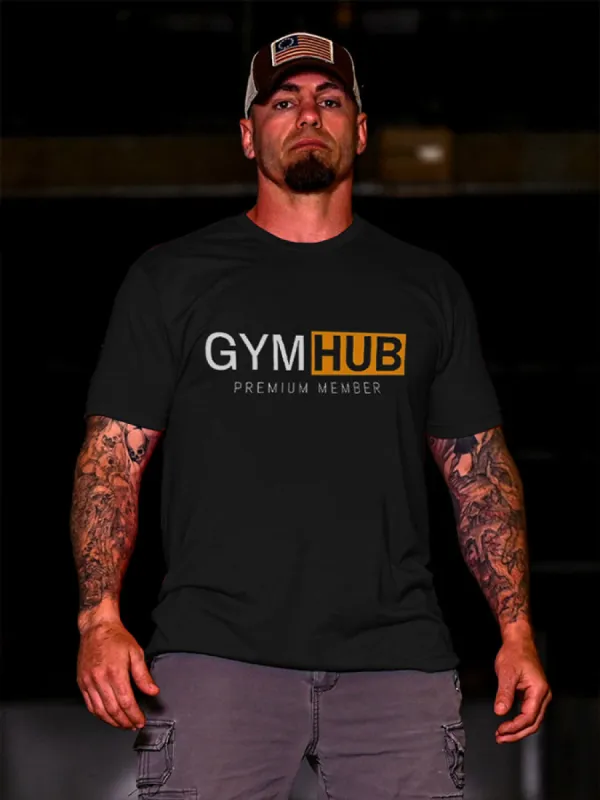 Gymhub Premium Member Printed Men's T-shirt sold by Polyalien