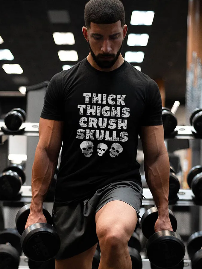 Thick Thighs Crush Skulls Printed Men's T-shirt sold by Polyalien product image thumbnail 5