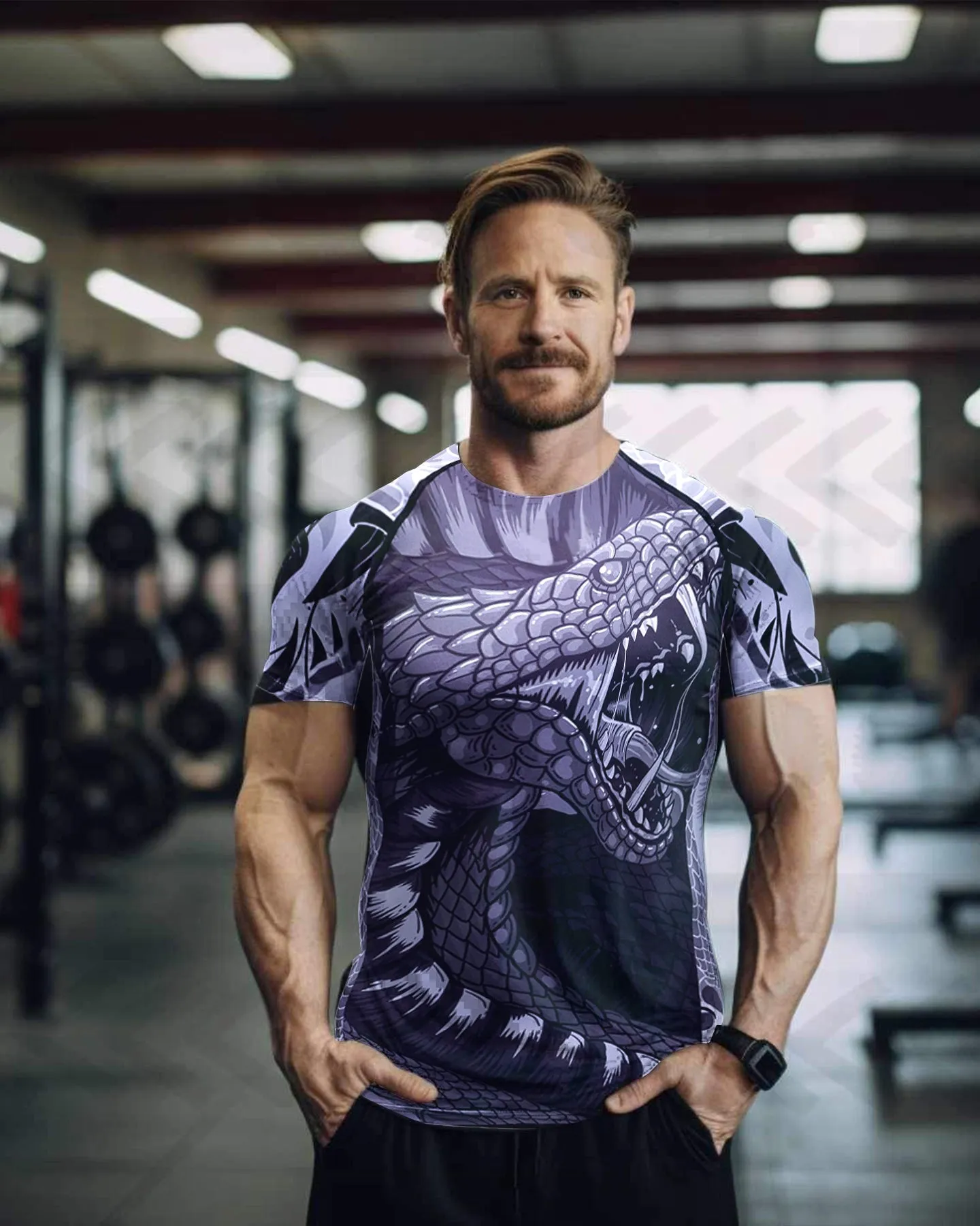 Giant Snake Printed Men's T-shirt sold by Polyalien product image thumbnail 2