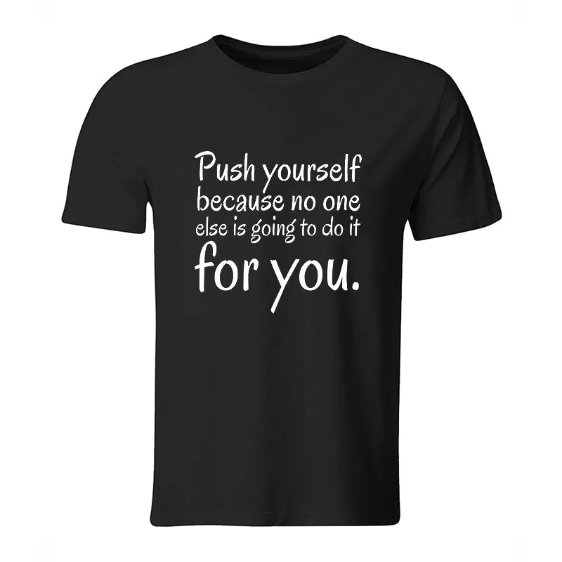 Push Yourself Print Men's T-shirt sold by Polyalien product image thumbnail 2