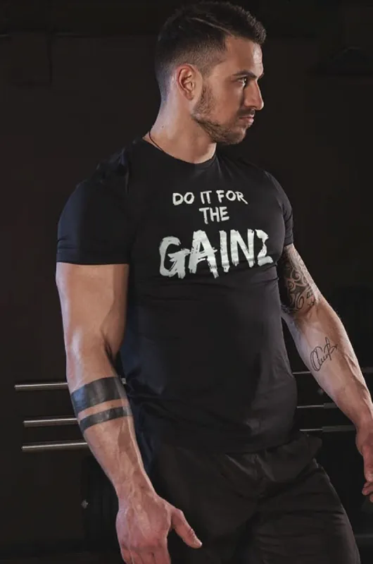 Do It For The Gainz Print Men's T-shirt sold by Polyalien