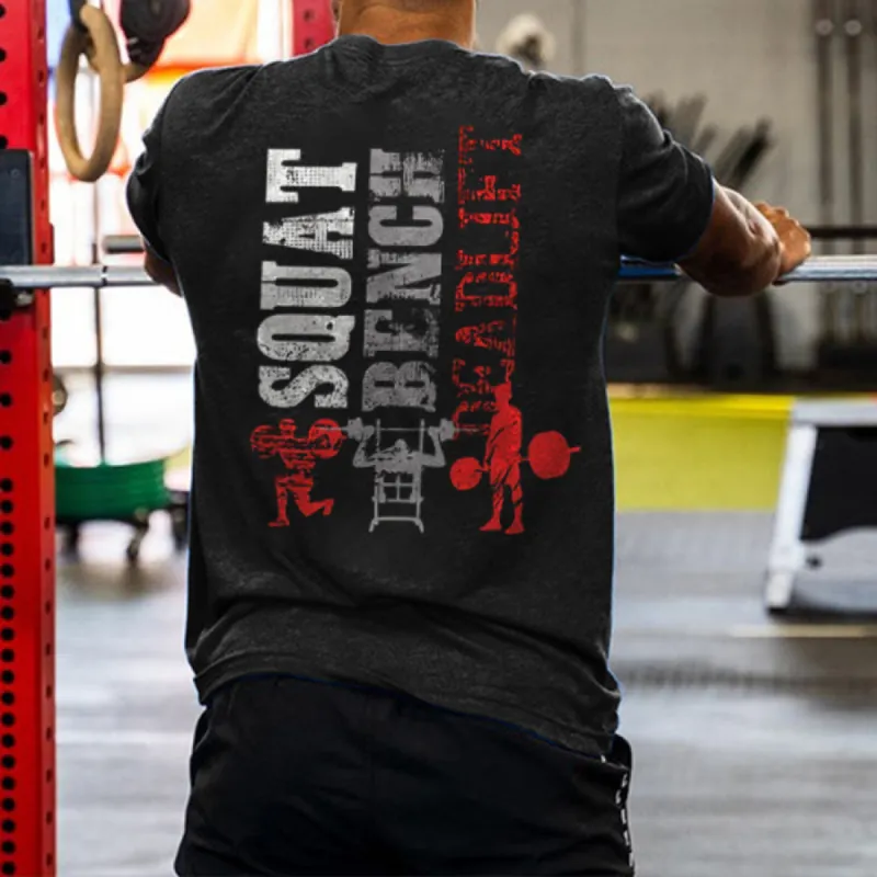 Squat Bench Deadlift Printed Men's T-shirt sold by Polyalien