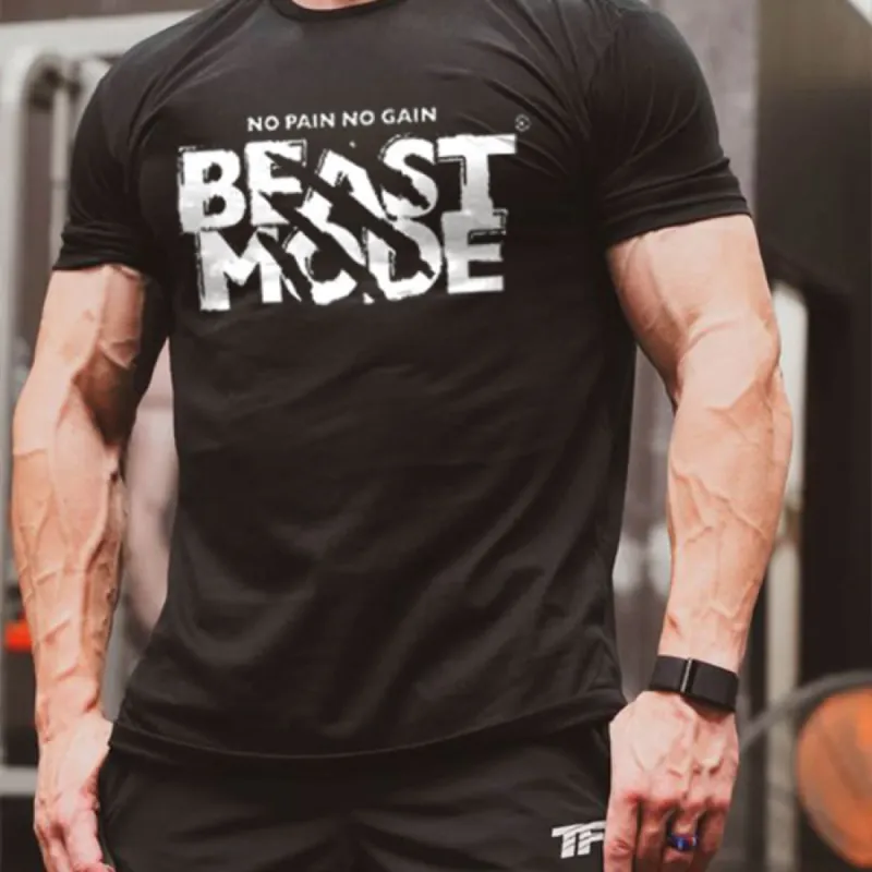 No Pain No Gain Beast Mode Printed Men's T-shirt sold by Polyalien