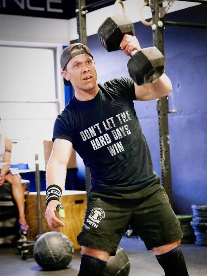 Don't Let The Hard Days Win Printed Men's T-shirts sold by Polyalien