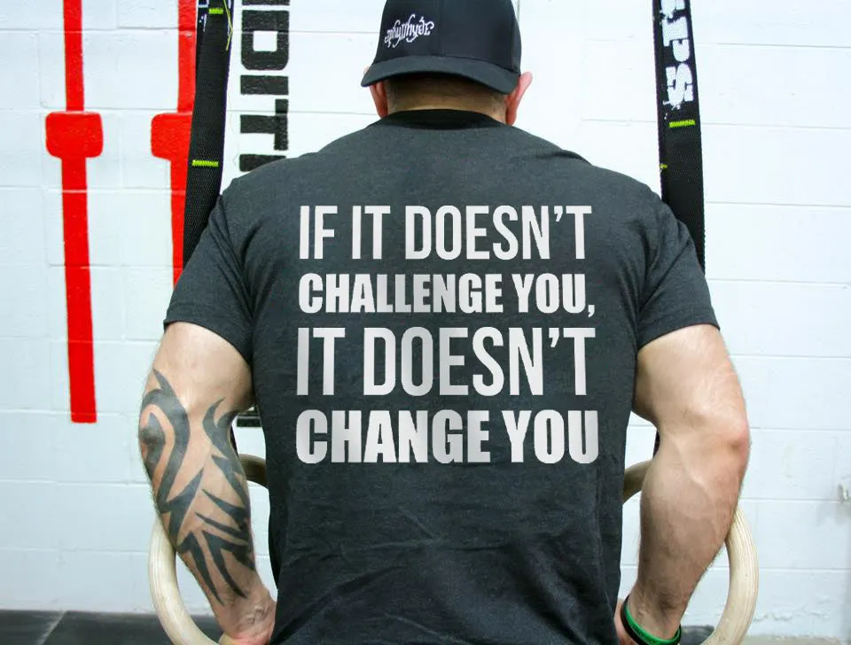 If It Doesn't Challenge You Printed Men's T-shirt sold by Polyalien product image thumbnail 2