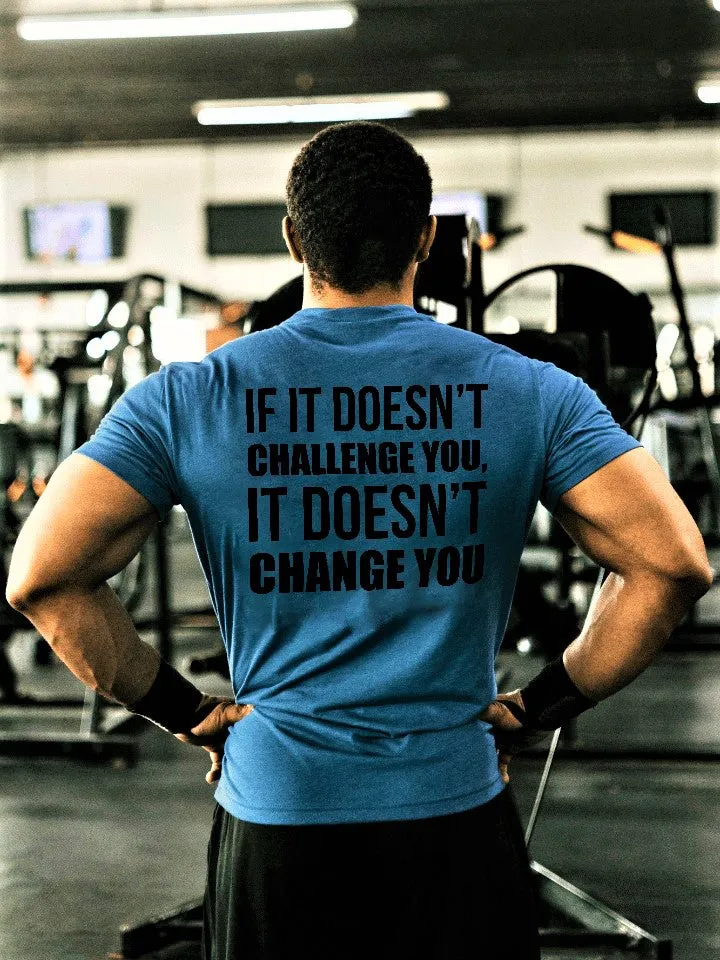 If It Doesn't Challenge You Printed Men's T-shirt sold by Polyalien